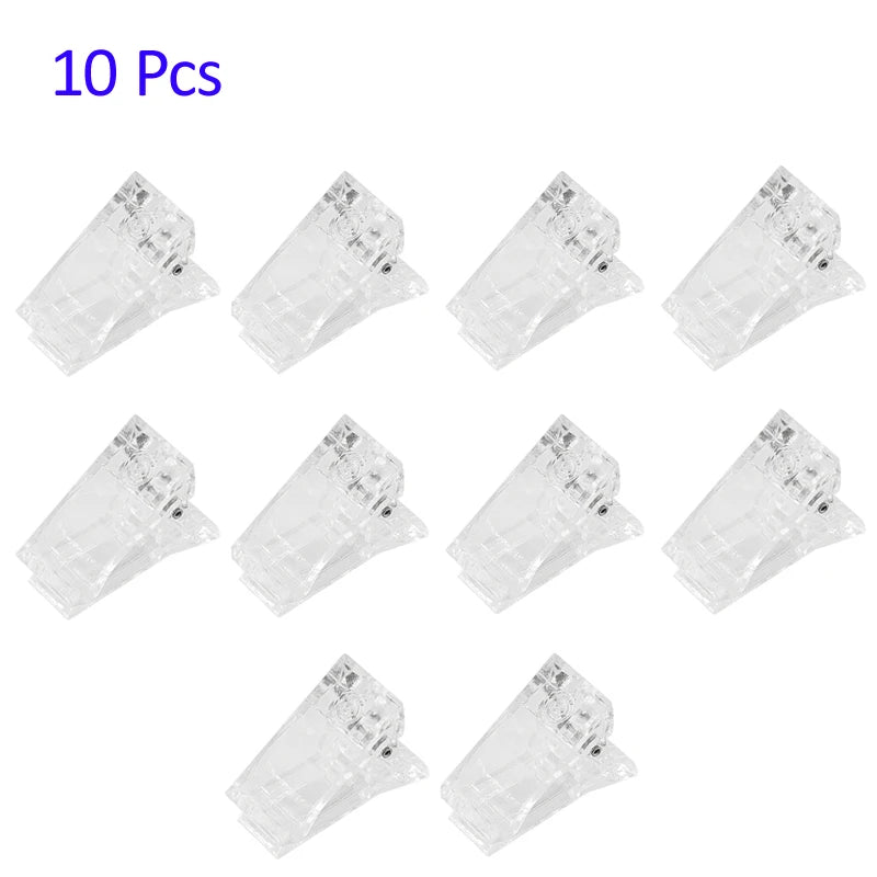 Acrylic Nail Clip Transparent Gel Quick Building Nail Tips Clips Fingernail Extension UV Clamps Manicuring Art Builder Tools 
