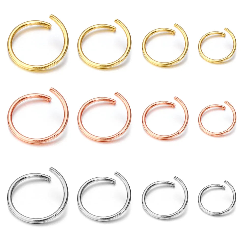 100-200pcs 3-8mm Gold Stainless Steel Open Jump Rings Split Rings Connectors For DIY Necklace Jewelry Finding Making Accessor