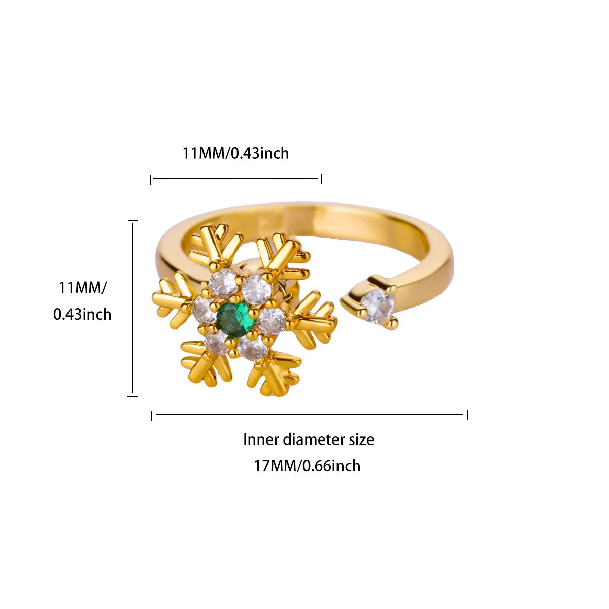 Anti Stress Anxiety Fidget Rings for Women Stainless Steel Sunflower Sun Star Spinner Ring Christmas Jewelry Gifts - JZ8052G