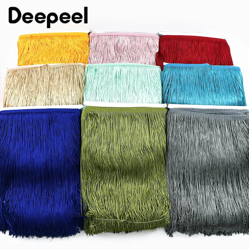 2/5/10M 30cm Long Fringe Tassels Lace Trim Dress Sewing Fringes for Curtain Tassel Decorative Trimming Stitching DIY Accessor