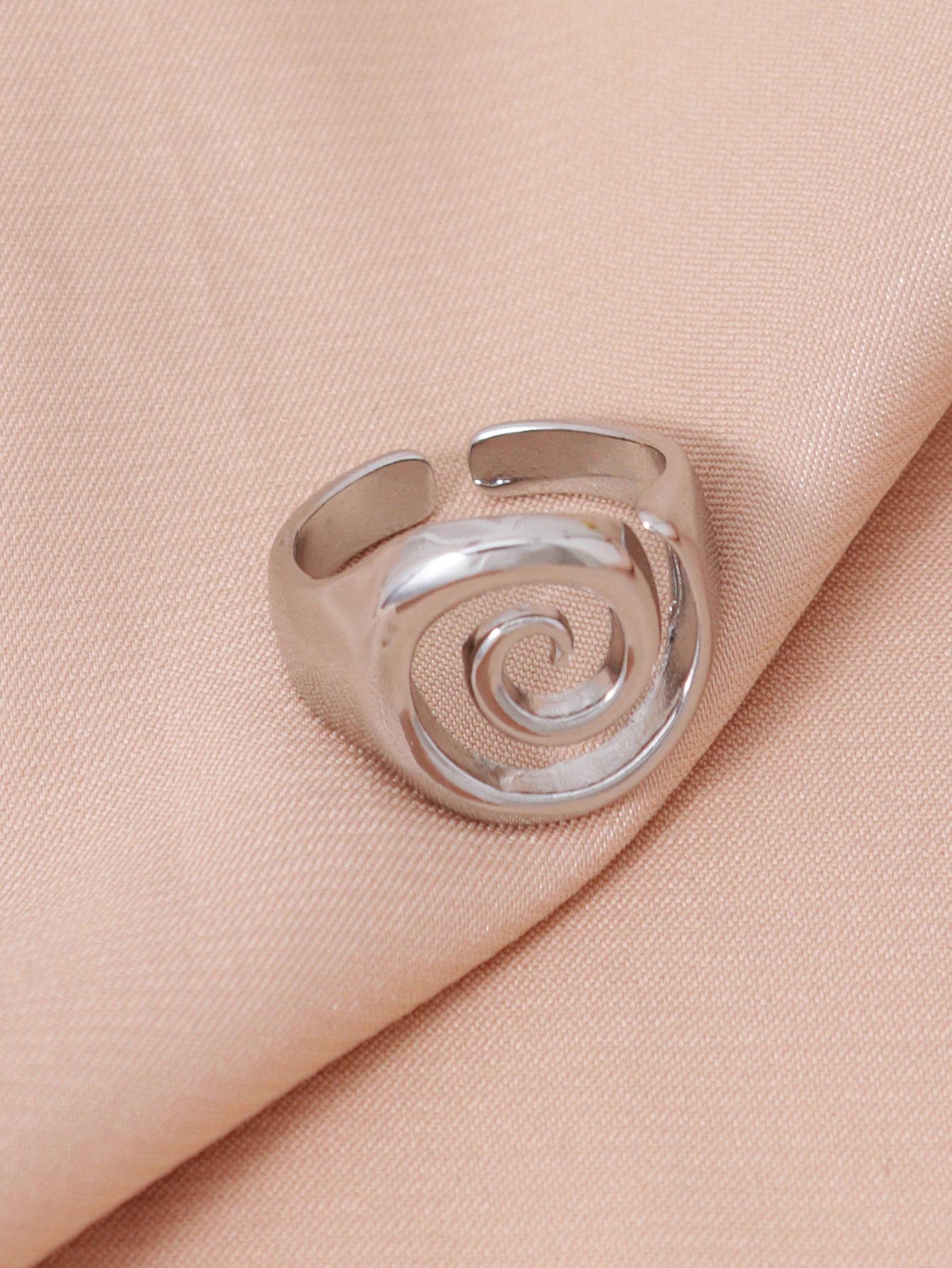 Vintage Punk Irregular Hollow Rotundity Metal Open Rings for Women Gothic Rings Y2K Jewelry