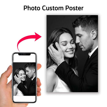 Custom Print Canvas Painting From Your Photos Wedding Birthday Poster Wall Art Decoration Pets Family Landscape Picture Decor