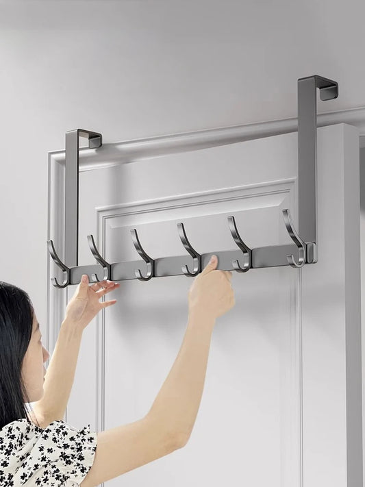 Hooks Over The Door Home Organizer Rack Clothes Coat Hat Towel Hanger Bathroom Accessories Holder Door Hang Quick Installatio