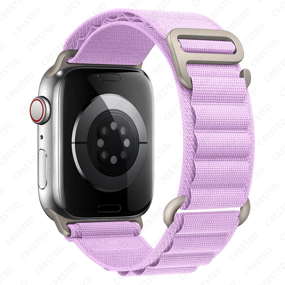 for Apple watch Straps 45mm 46mm 49mm 42mm iwatch Band 44mm 40mm Nylon Alpine bracelet correa Series 10 9 8 7 6 11 SE Ultra 2