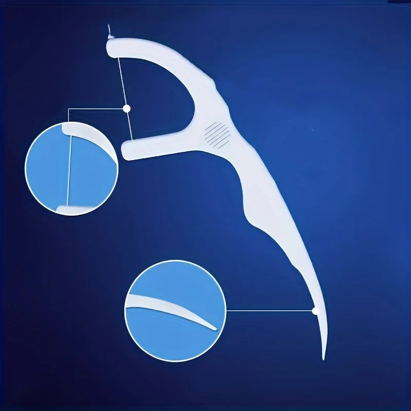 50pcs Dental Floss, Deep Cleaning Dental Floss For Proper Oral Care, Portable Disposable Dental Floss Picks For Travel Daily 