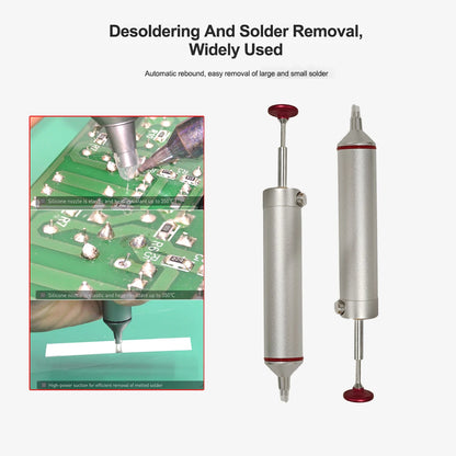 Aluminum Desoldering Pump Suction Tin Gun Soldering Sucker Pen Powerful Vacuum Iron Welding Repair Tool for Electronic Compon