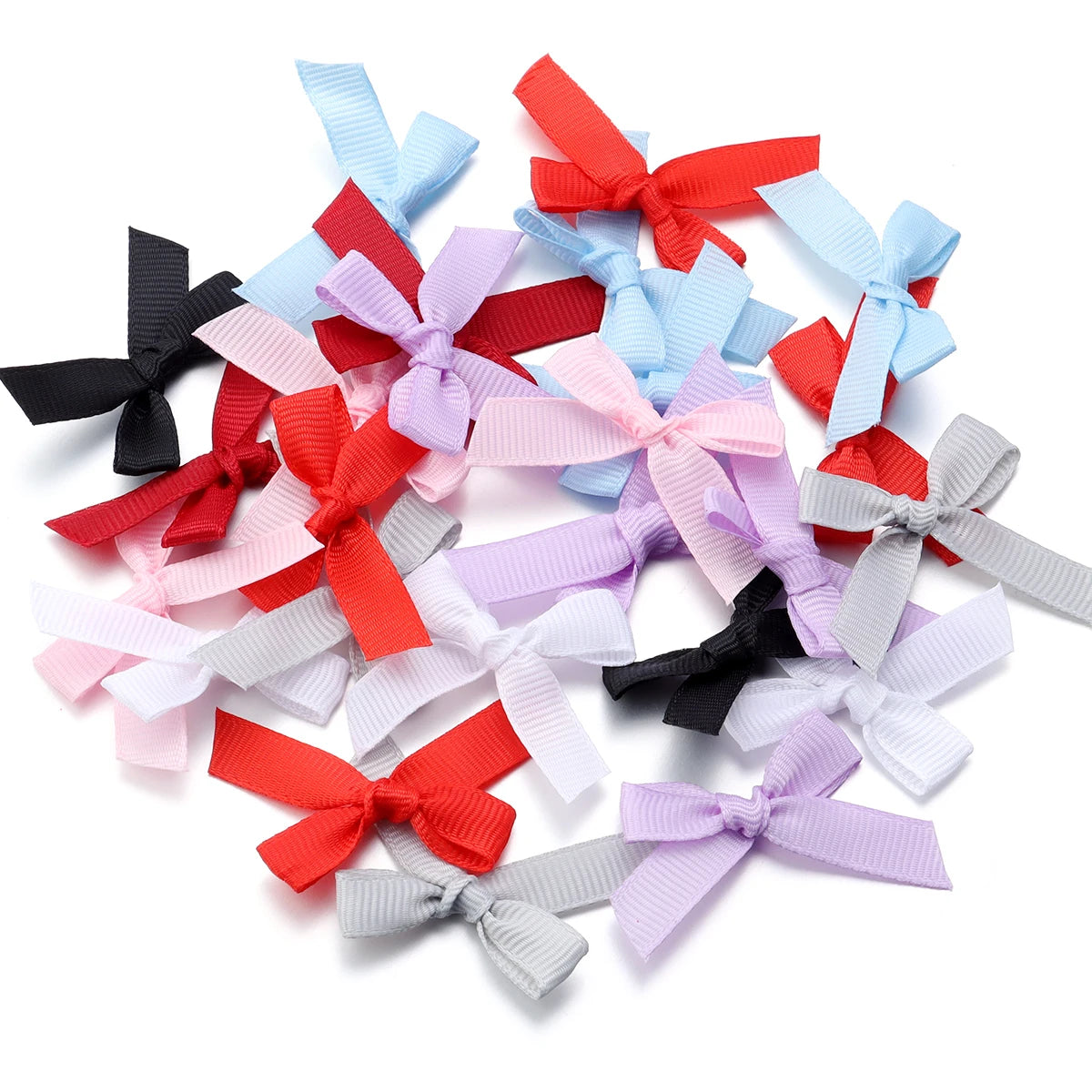 50 Pcs/Lot 4*3.5cm Fresh Pink Ribbon Bows Small Size Satin Ribbon Bow Flower Craft Decoration Handwork DIY Party Decoration -