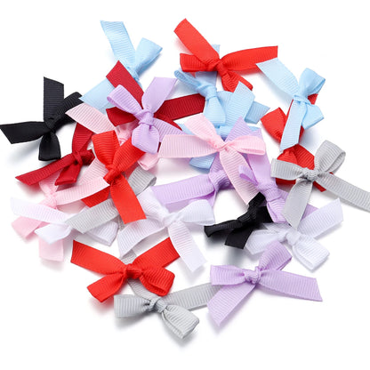 50 Pcs/Lot 4*3.5cm Fresh Pink Ribbon Bows Small Size Satin Ribbon Bow Flower Craft Decoration Handwork DIY Party Decoration -