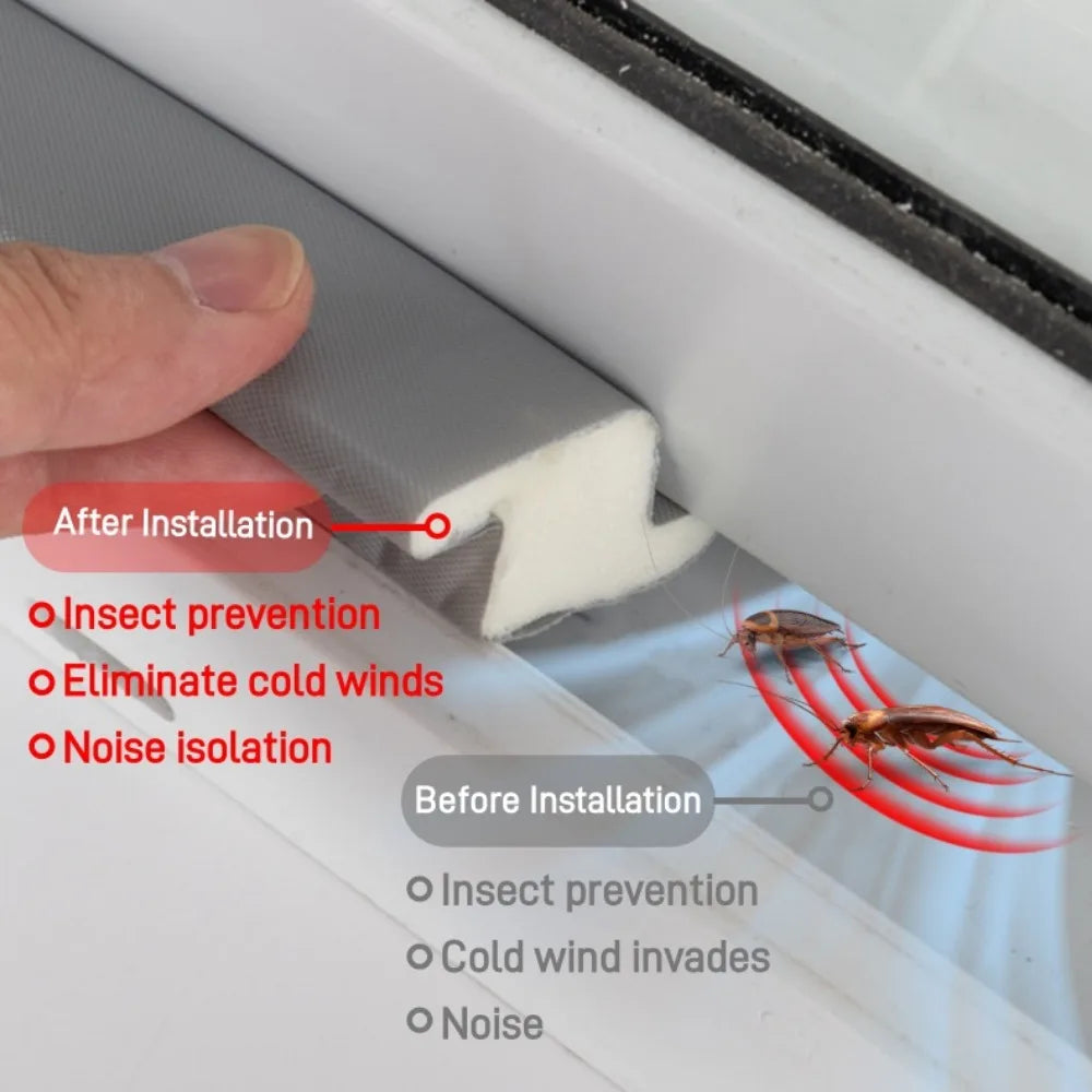 Z-shaped Window Sealing Strip Steel Window Windproof Soundproof Strip Door Sealing Gap Insect Proof Acoustic Foam Filling Str