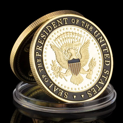 United States Secret Service Souvenir Coin Plated Golden Commemorative Coin Collectible Gift Collection Art Challenge Coin