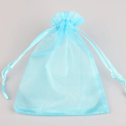 50/100pcs Colorful Organza Gift Bag 5x7 7x9 9x12 10x15 13x18cm Party Wedding Favors Candy Jewelry Packaging Drawstring pouche