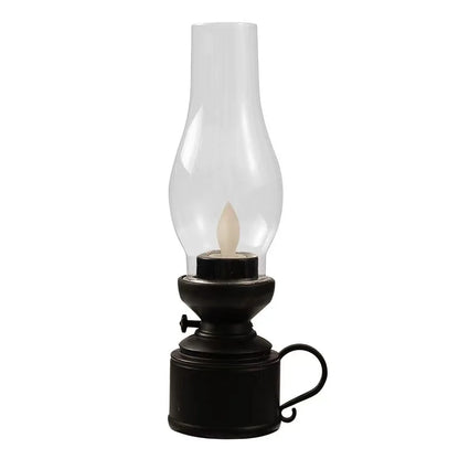 Vintage Lantern Retro Design LED Hanging Oil Lamp Battery Operated Decorative for Home Holiday Christmas Gifts Home Decor - B