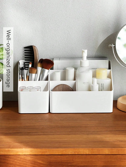 Dormitory living room desktop storage box plastic office cosmetics finishing box remote multi-function finishing storage box 