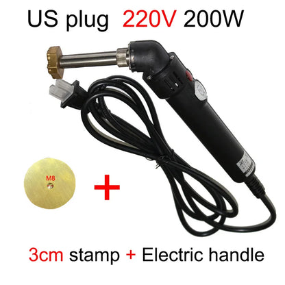 Custom Electric Branding Iron Temperature-Controlle Stamping Heater Wood Handcraft Leather Cake Food Adjustable Temperature I