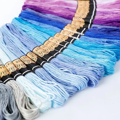 50/100/150/200/447Pcs Multicolor Embroidery Thread Cross Stitch Floss Threads Cotton Sewing Skeins Skein Kit DIY Sewing Tool