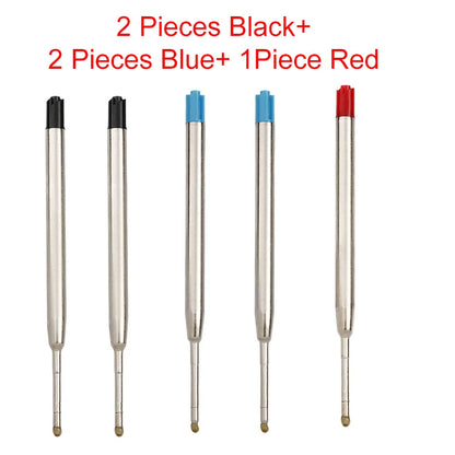 98mm1.0mm Ballpoint Pen Refills For Parker Pens Medium Point Blue Red Black Ink Rods For Writing Office Stationery - 5 Pieces