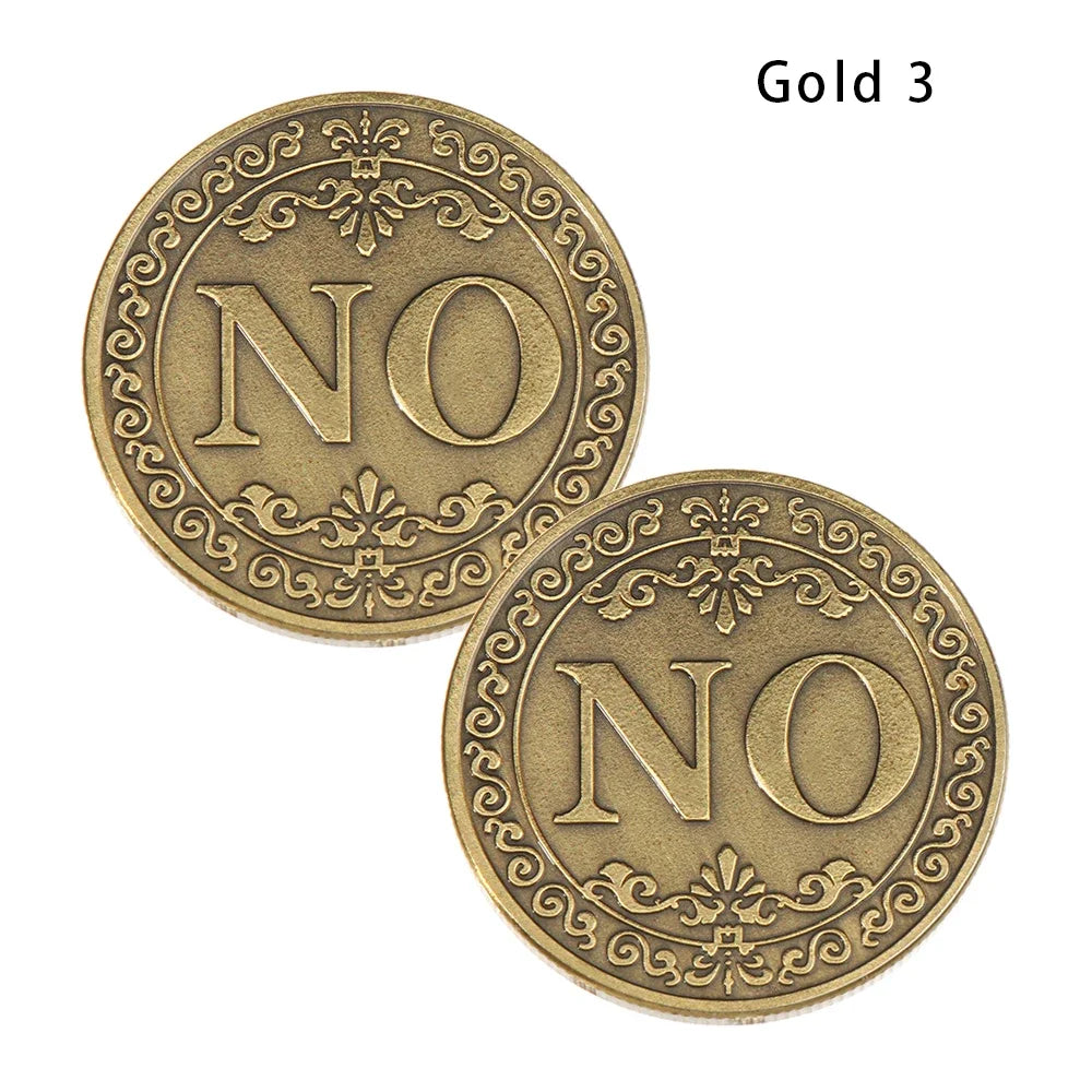 1PC Bronze Yes No Commemorative Coin Collection Gift Souvenir Souvenir Art Metal Antiqu Lovers Craft Gift - Gold 3