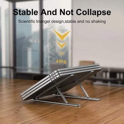 Foldable Laptop Stand Adjustable Portable Notebook Bracket Support Base Aluminum Alloy Holder For Macbook Laptop PC Accessori