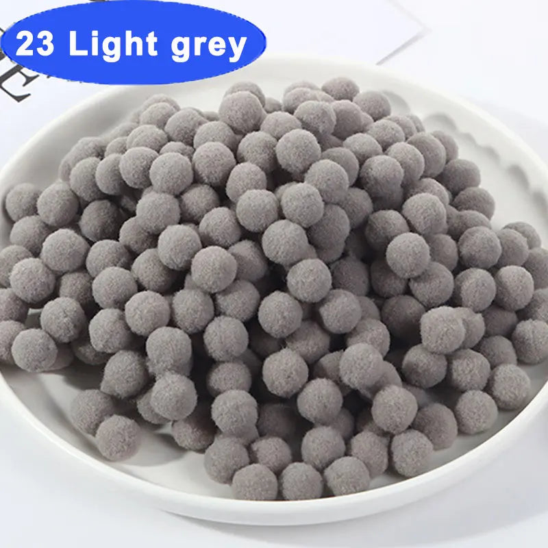 30-300Pcs Soft Pom Poms Fluffy Balls Pompon Mixed 40Colors Pompom Fur Ball for Kids DIY Craft Wedding Decor 8/10/15/20/25/30m