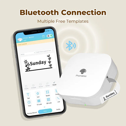 Phomemo Q30 Label Printer Mini Printer Pocket Thermal Label Maker Wireless Sticker Pocket Portable Printer Various Label Pape