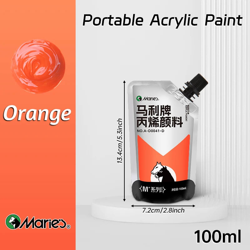 100ml Marie's Acrylic Paint,Assorted Colors,Waterproof,Pigments for DIY Craft,Rock,Wood,Professional Pigments for Adults,Arti
