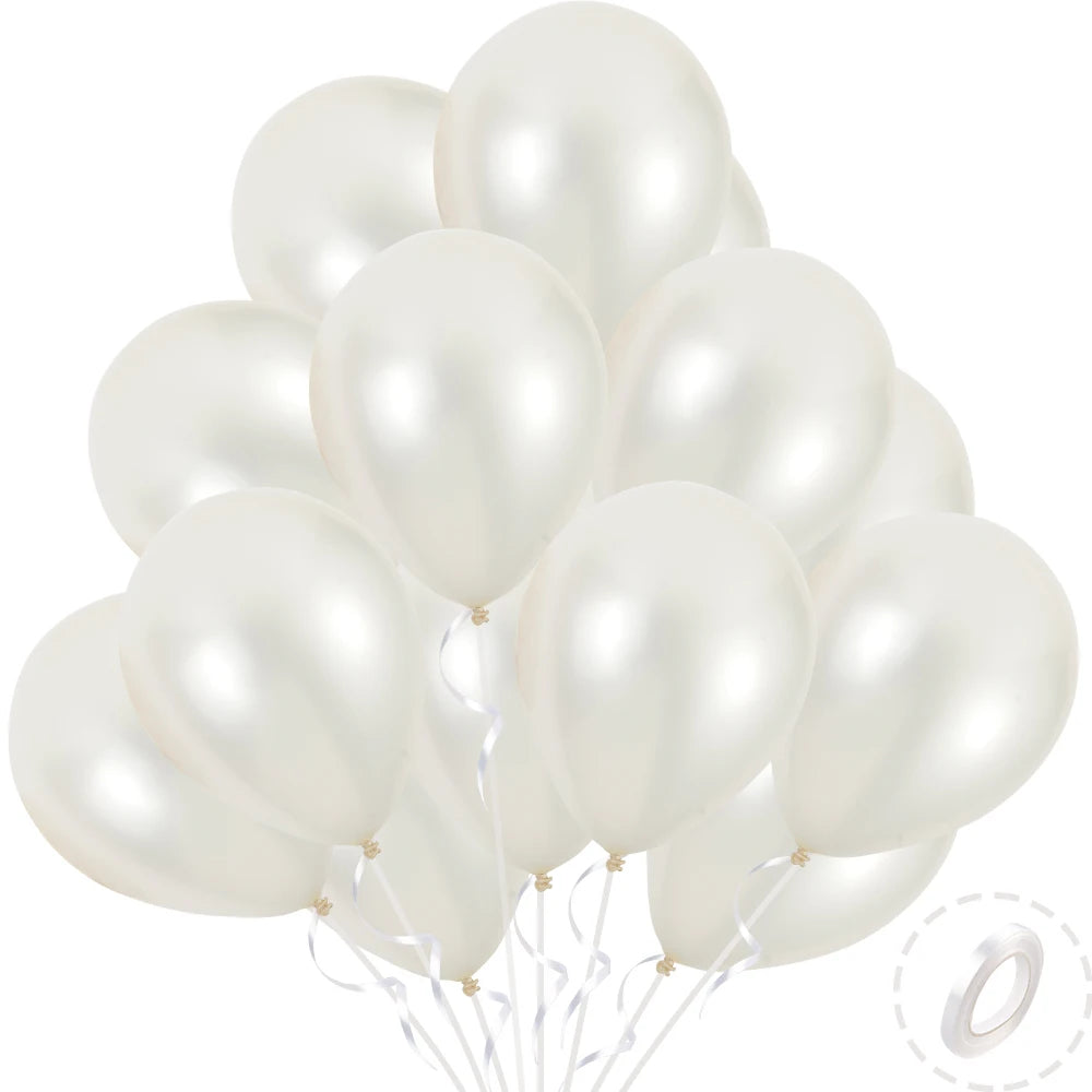 Milk White Pearl Balloon 5/10/12inch Latex Ballon Set Garland Wedding Birthday Decoration Party Supplies Baby Shower Globos G
