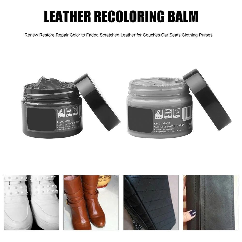 Car Leather Repair Kit Liquid Skin Recoloring Balm No Heat Repair Tool Auto Seat Holes Scratch Cracks Rips Restoration Set Sh