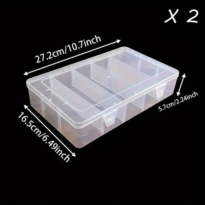 Hardware Tool Storage Box, 5-Compartment Transparent Tool Organizer Box, Screw and Accessory Sorting Box, Household Screw and