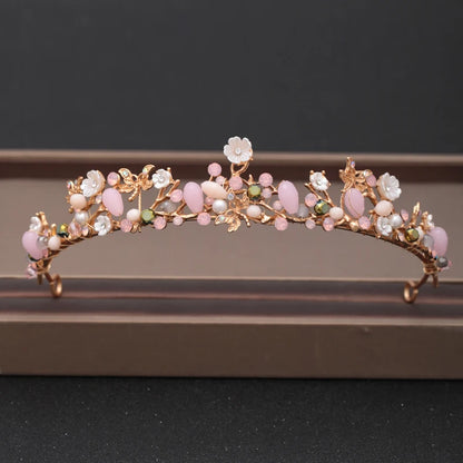 Bridal Baroque Rhinestones Crystal Tiaras Wedding Crown Hair Jewelry for Women Party Crowns Bride Accessory