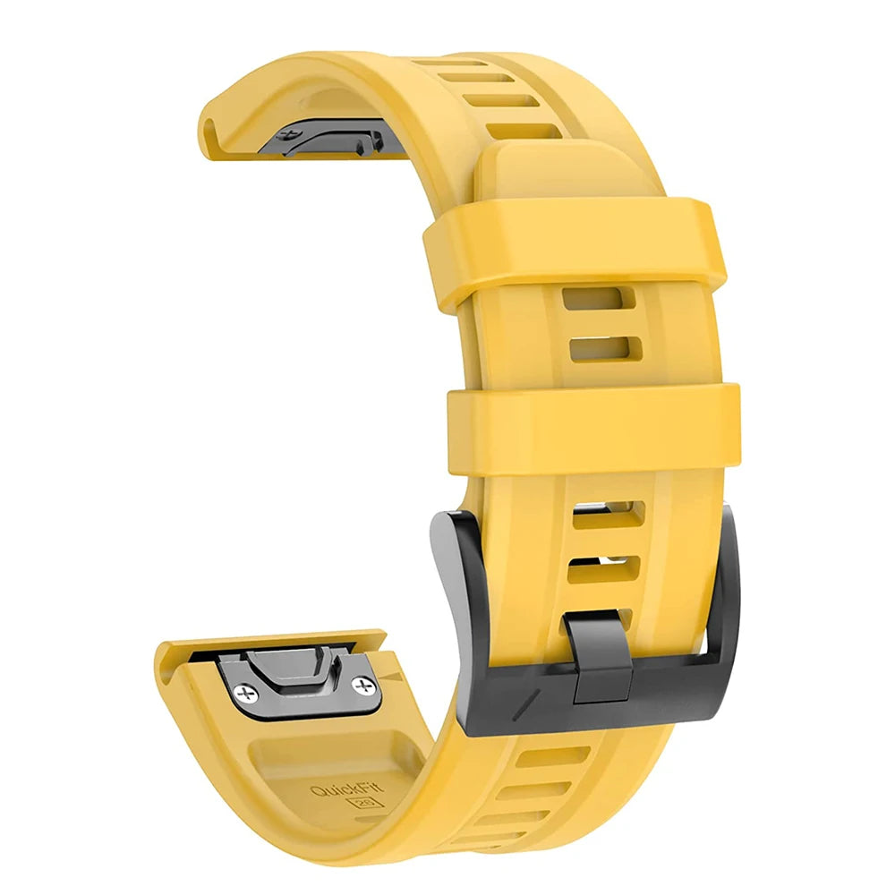 QuickFit 22mm 26mm Strap for Garmin Epix Gen 2 Silicone Band for Garmin Fenix 7 7X 5Plus 6XPro Enduro 2 Bracelet Watchband - 