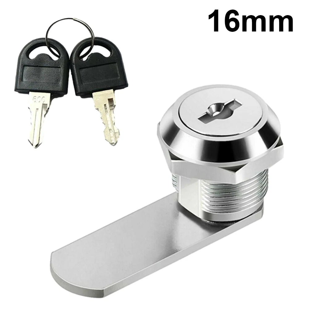 Drawer Cabinet Lock Mail Box Locker Cam Lock Cupboard Door Tongue Lock With 2 Key Furniture Hardware - 16mm