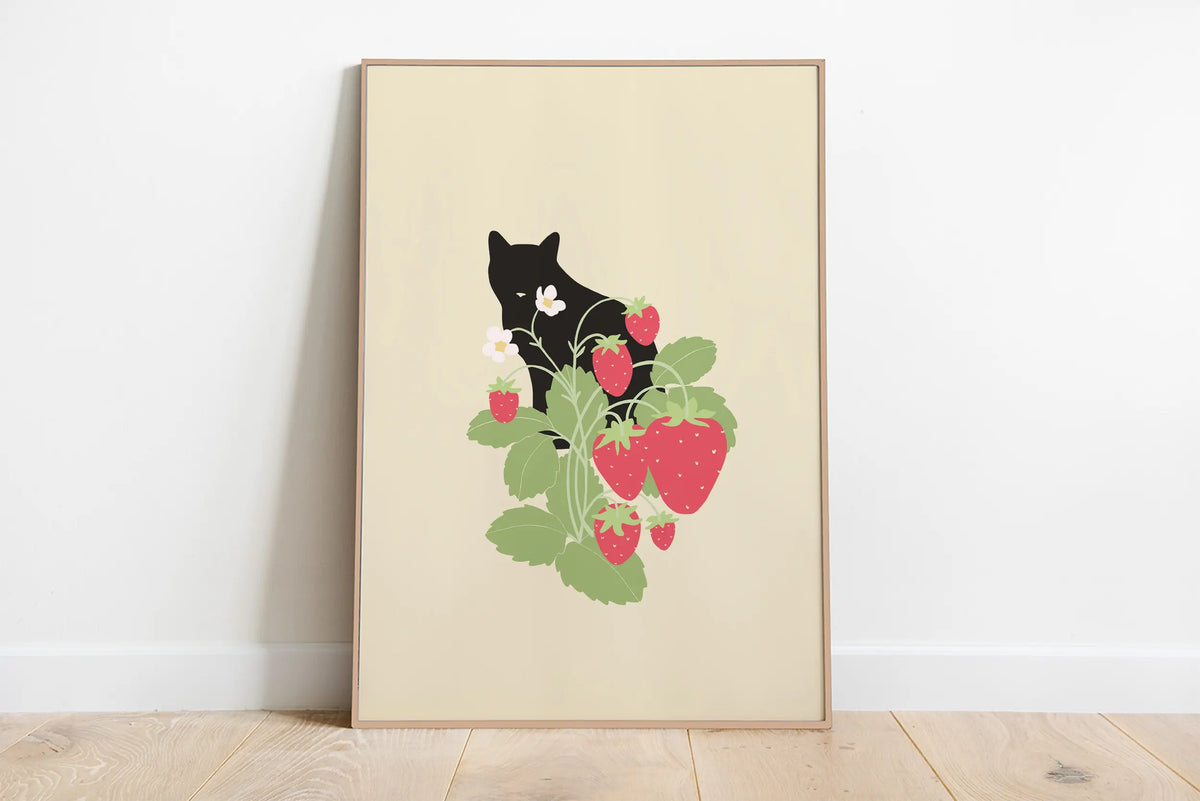 Minimalist Aesthetic Cute Animal Wall Art Illustration Poster Sleepy Kitties Canvas Painting Home Decor Cat Lover Gift - 08 /