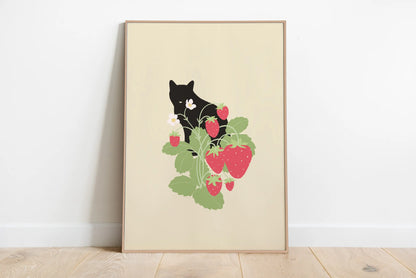 Minimalist Aesthetic Cute Animal Wall Art Illustration Poster Sleepy Kitties Canvas Painting Home Decor Cat Lover Gift - 08 /