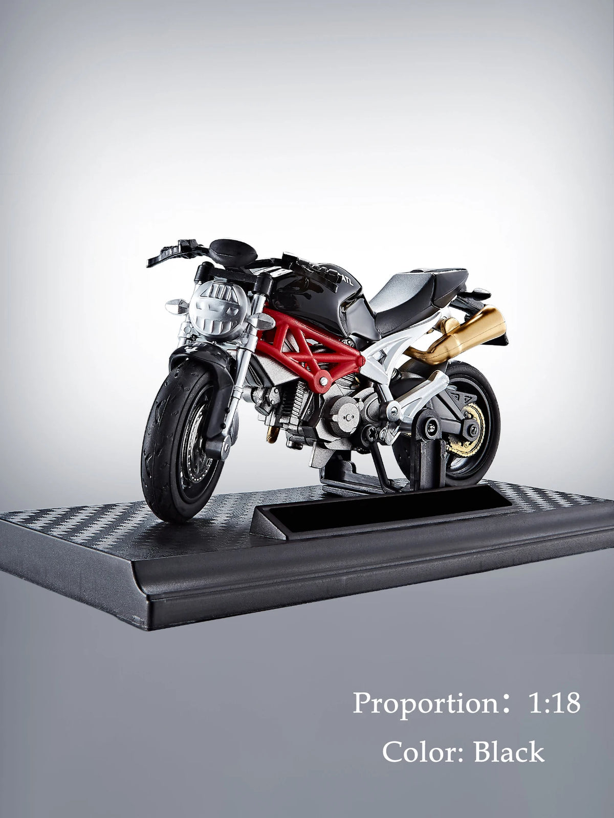 Model Diecast Motocycle Toys Ornament, 1:18/1:36 Car Rotating Rubber Rires Desktop Ornament Gifts - YLE-02 A