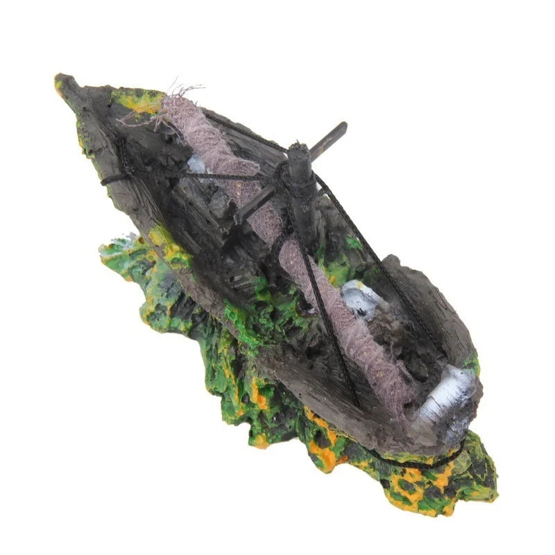 Aquarium Fish Tank Decorations Landscape Pirate Ship Wreck Ship Vintage Resin Design Boat Aquarium Accessories Home Decoratio