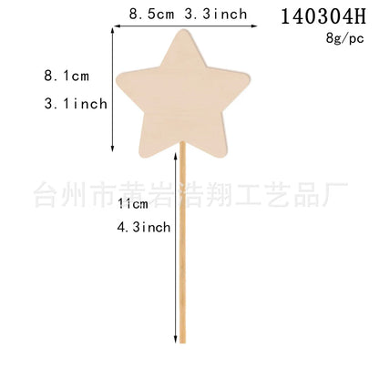 10PCS Fairy Wands Craft Kit Unfinished Wooden Princess Wands DIY Fun Party Supplies for Birthday Parties Gift Craft Activity 