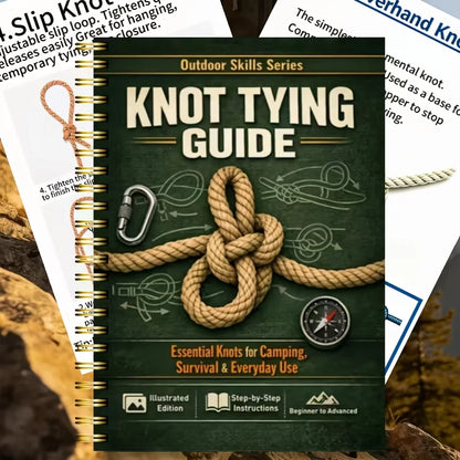 40 Page Outdoor Survival Knot Bible Step by Step Illustrated Complete Knot Guide for Camping Hiking Daily Survival Home