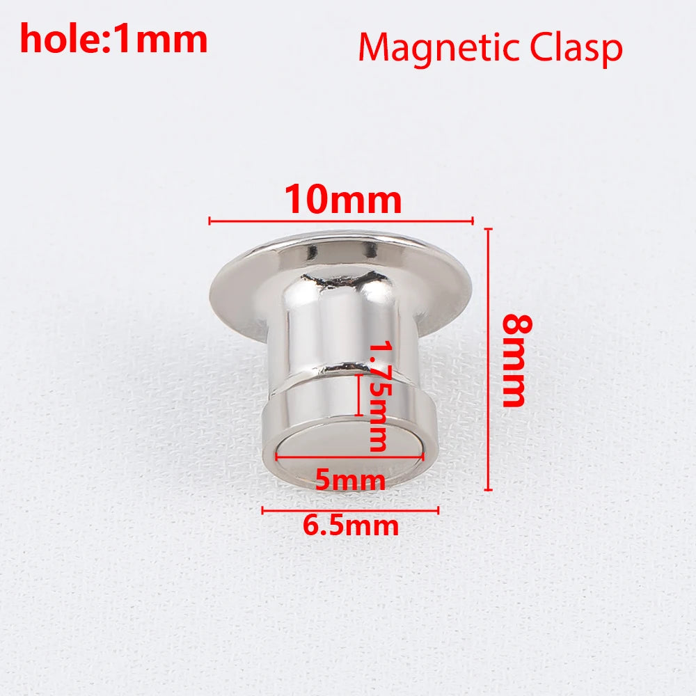 10Pcs Magnetic Clasp Brooch Locking Pin Backs Metal Pin Back Locking Pin Keepers Locking Clasp DIY Brooch Badge Jewelry Makin