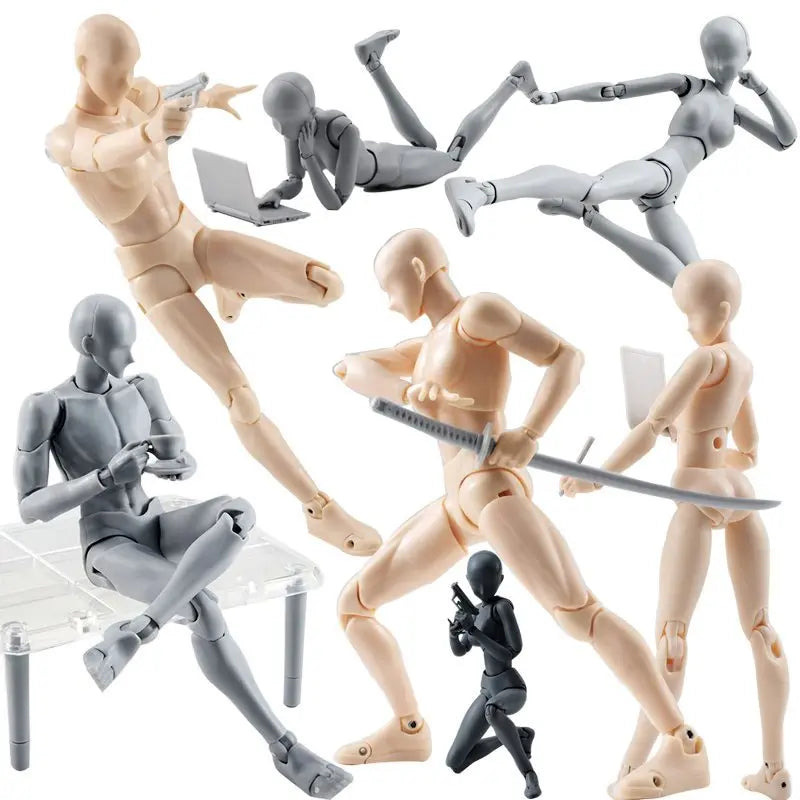 Artists Manikin Action Figure Drawing Model for Sketching Painting Drawing Human Mannequin Body Kun Doll Male Action Figure