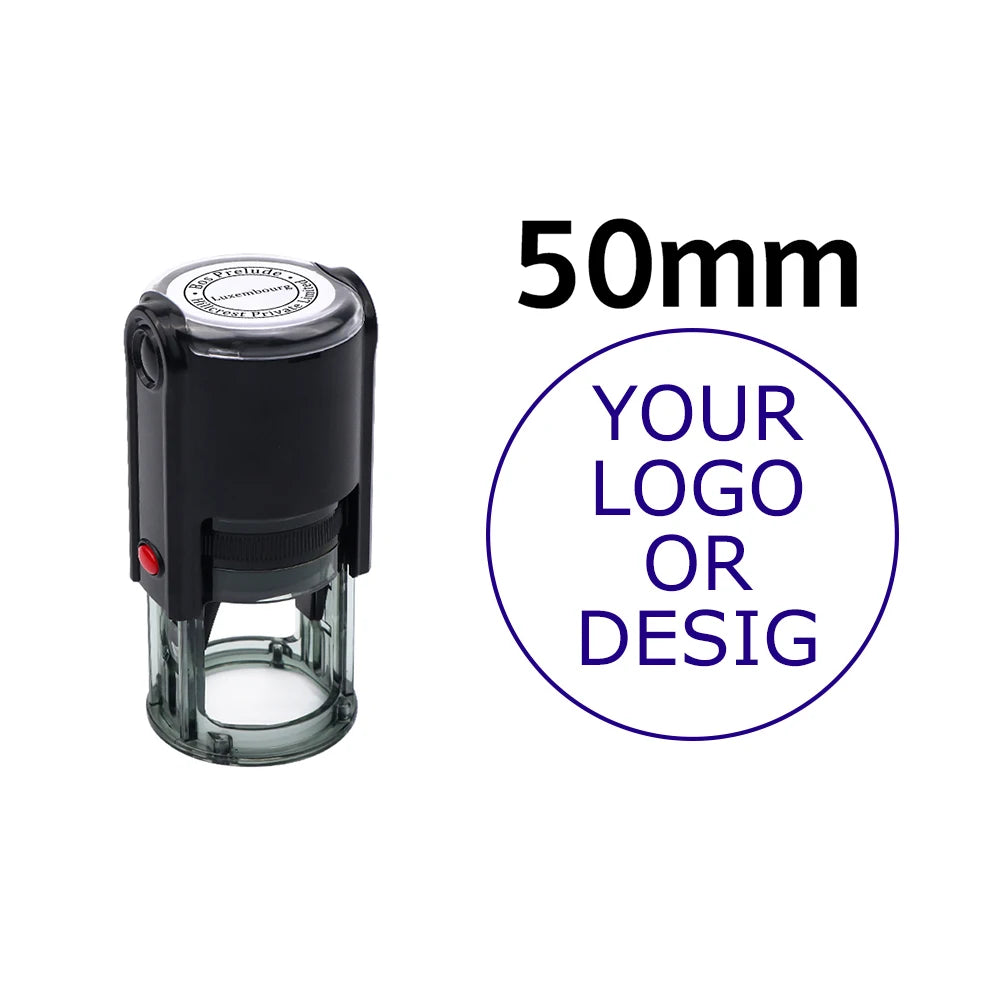 Custom Self-Inking Stamp 25/30/40/50mm Round Logo Design P Personalized Press-type Inking Stamp for Wedding Invitation Envelo
