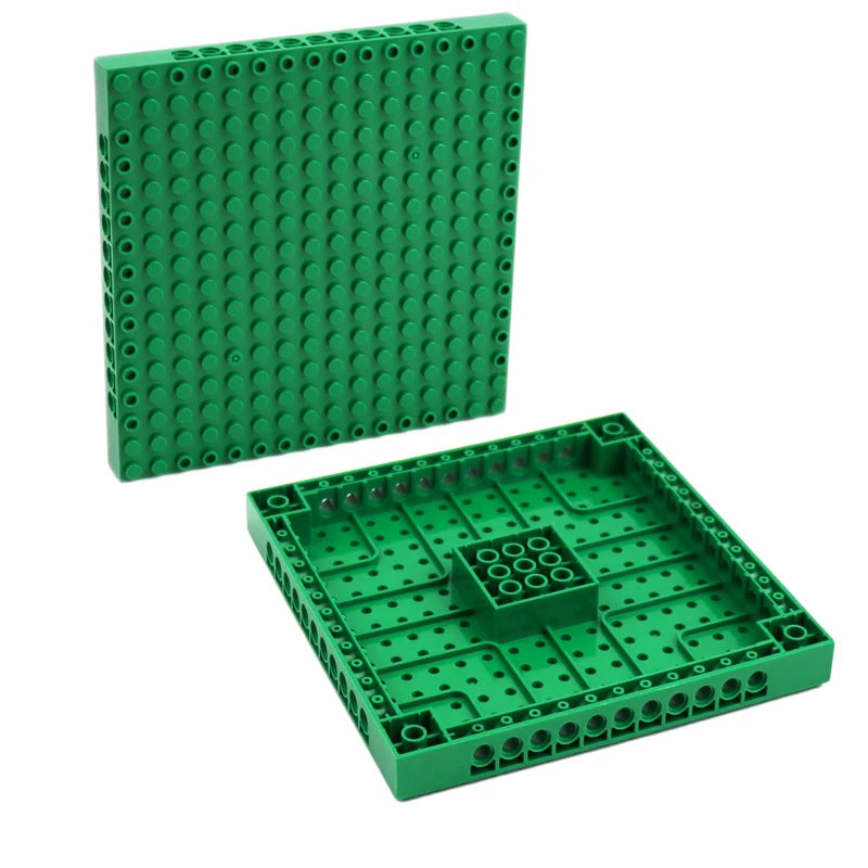 1 Piece 16x16 Double-sided Base Plates MOC Building Blocks Educational Baseplate Compatible with Lego - Item B green 1 piece