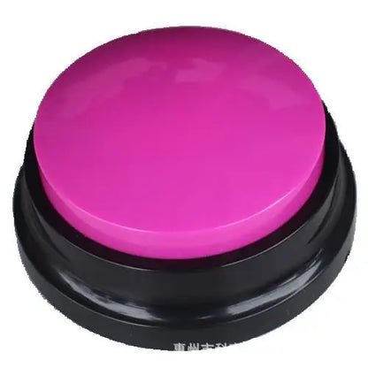 Pet Button Color Voice Recording Button, Dog Buttons for Communication Pet Training Buzzer, 30 Second Record - Burgundy