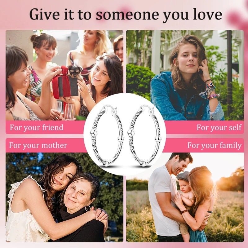 925 Sterling Silver Hoops Earrings Hypoallergenic Hoops Earrings With Zirconia Fashion Jewelry for Women Girls