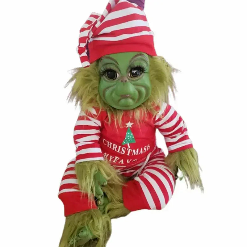Christmas Dolls Cute Stuffed Plush Toy Room Decor Desktop Ornament Creative Adorable Holiday Decor Children Gift - Red Stripe