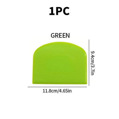 1 plastic cake cream spatula, dough knife, smooth edged butter scraper, baking tool - essential for home use - Green