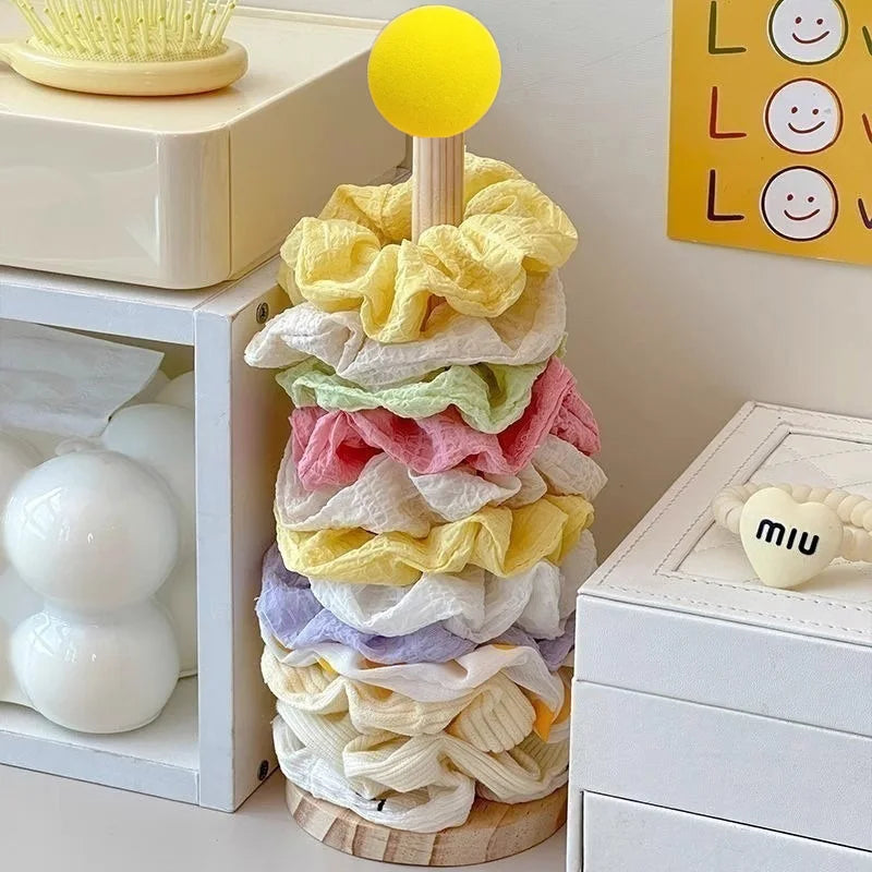 Wooden Hair Band Holder Children Rubber Band Hair Rope Accessories Storage Rack Display Shelf For Living Room Easy To Assembl