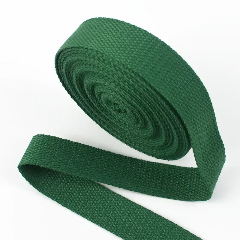 5Meters 1.3mm 20-50mm Cotton Webbings Tape for Bag Strap Backpack Label Ribbon Band Clothes Bias Binding DIY Sewing Accessori