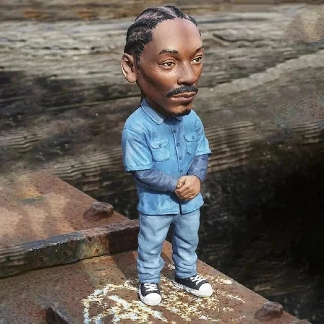 Fashion Tupac Rapper Figure Hip Hop Star Guy Pac Snoop Dogg Figurine Cool Stuff Figures Collection Model Creative Statue - hi