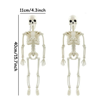 40cm Human Shape Bones Posable Skeleton,Haunted House Horror Props,Halloween Skull Skeleton Party Home Decorations DIY Suppli