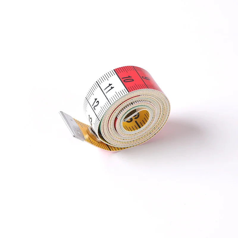 1Pc Quality Soft Tape with Snap Fasteners Soft Multicolor Measuring Tape Dual Sided Tape Measure Needlework Sewing Tool
